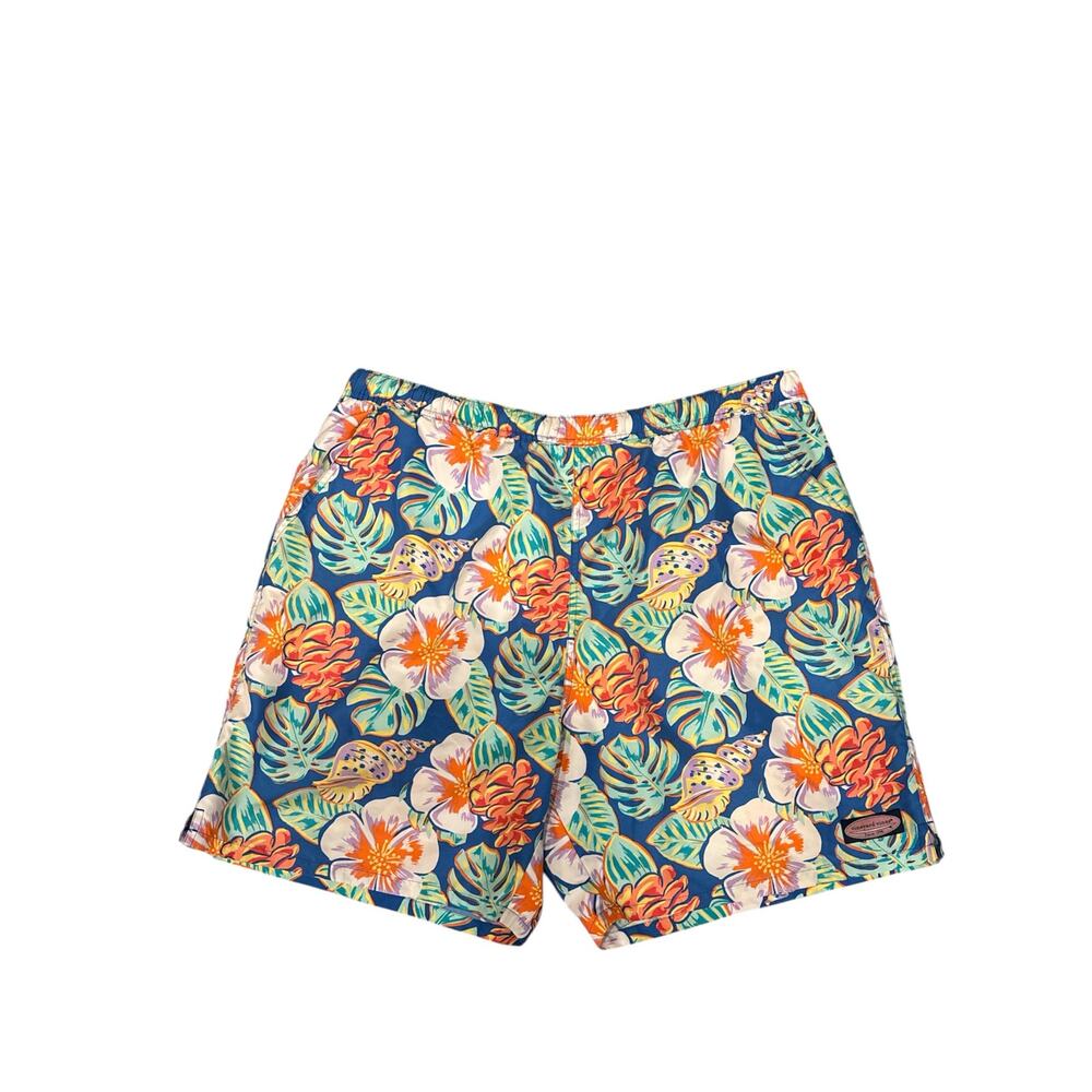 Vineyard vines men’s Xl floral swim trunks elastic waist, lined, pockets